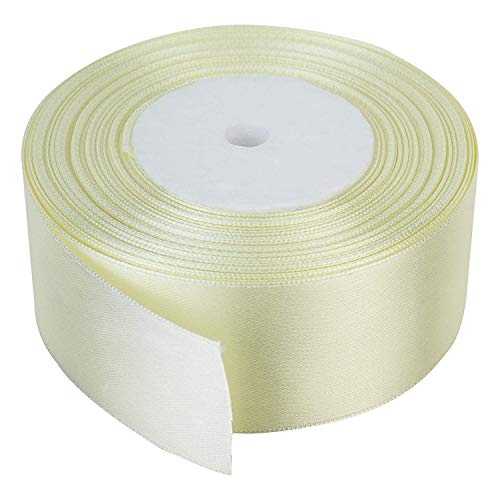 Trimming Shop 40mm x 25 Metres Doppelseitiges Band, Satinband für Geschenkverpackungen, zum Basteln von Haarschleifen, Hochzeit, Basteln, Nähen, Weihnachtsdekoration, Marfil von Trimming Shop