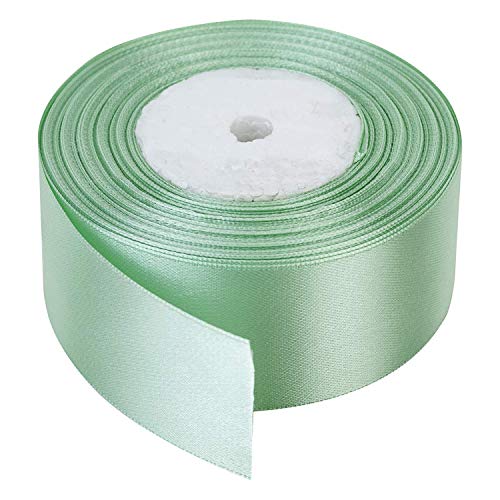 Trimming Shop 40mm x 25 Metres Doppelseitiges Band, Satinband für Geschenkverpackungen, zum Basteln von Haarschleifen, Hochzeit, Basteln, Nähen, Weihnachtsdekoration, Verde Menta von Trimming Shop