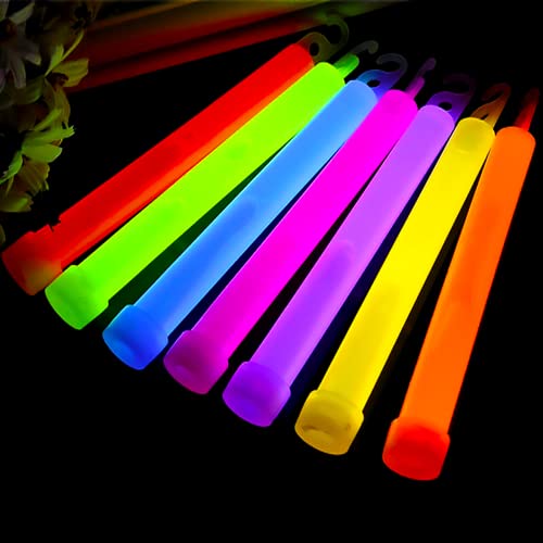 Trimming Shop 6 Zoll Leuchtstäbchen Lanyard Premium Ultra Bright Glow in the Dark Stab für Silvester, Abschlussfeier, Campingzubehör (12 Multicolour) von Trimming Shop