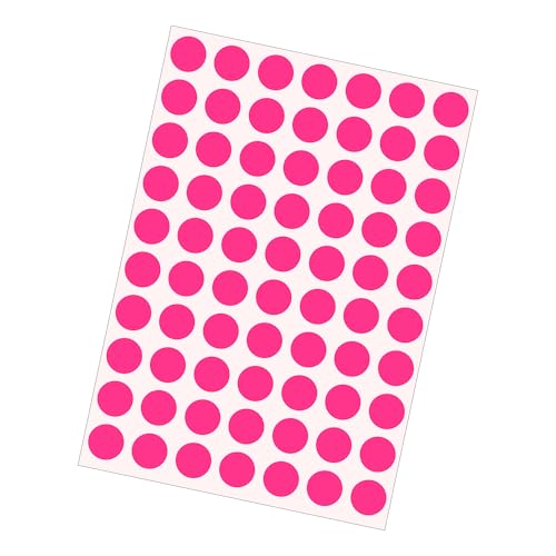 Trimming Shop 70 Punktaufkleber | Bunte Punktaufkleber, 19 mm runde Aufkleber | runde Form, selbstklebende Etiketten für Farbkodierung, Kalender, Organisation, DIY, Basteln, Geschenktüten - Rosa von Trimming Shop