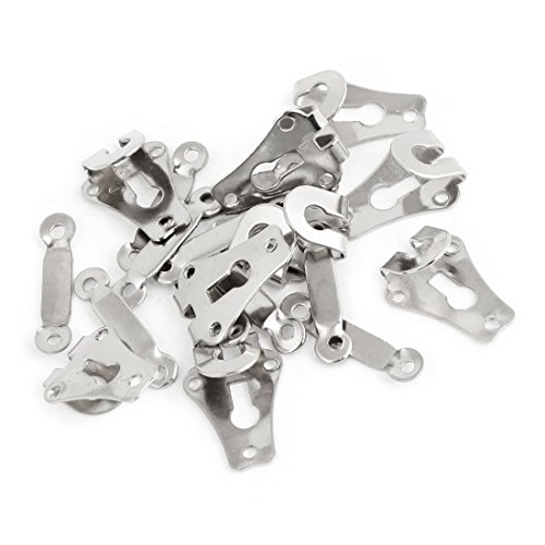 Trimming Shop 9mm Silber Haken Und BAR Verschluss Verschlüsse für Hose,Röcke, Tunika, Unterwäsche, Vier Teile Nicht Nähen Klemmen, 100pcs von Trimming Shop