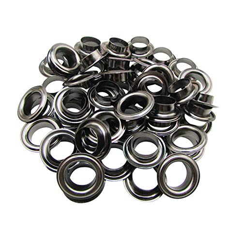 Trimming Shop Gunmetal 20mm Eisentülle mit Unterlegscheiben für Kleidung, Lederarbeiten, Scrapbooking, Kunst und Handwerk, DIY-Projekte, 50 Stück von Trimming Shop