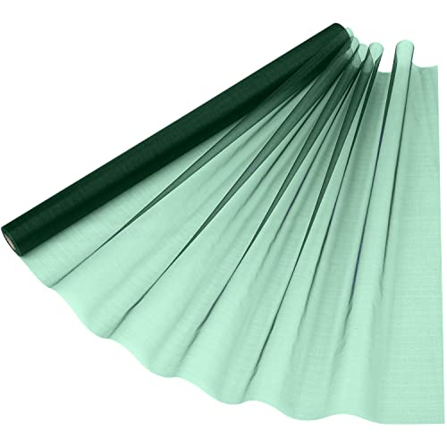 Trimming Shop Organza Roll Sheer Stoff, 15m x 70cm Tischläufer, Deko-Tuch, Tüll-Rollstoff für Stuhlbogen, Schärpe, Party Deko, DIY Handwerk, Band Floristry, Hunter Grün von Trimming Shop