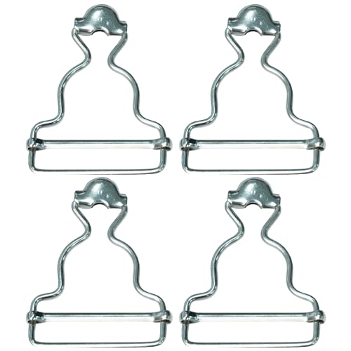 Trimming Shop Silber 45mm x 30mm Dungaree Schnallen Metall Clip Verbindungen für Strumpfhalter,Hand Beutel,Jacken, Overalls, Riemen, Kinder Latzhose, DIY Bekleidung - Silbern, 10pcs von Trimming Shop