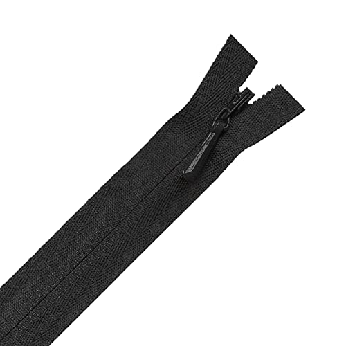 YKK Nylon verdeckter Reißverschluss, schwarzes geschlossenes Ende, unsichtbarer Reißverschluss, leicht und langlebig, Nähreißverschluss für Abendkleidung, Näharbeiten, Kleidung, 56 cm, 1 Stück von Trimming Shop