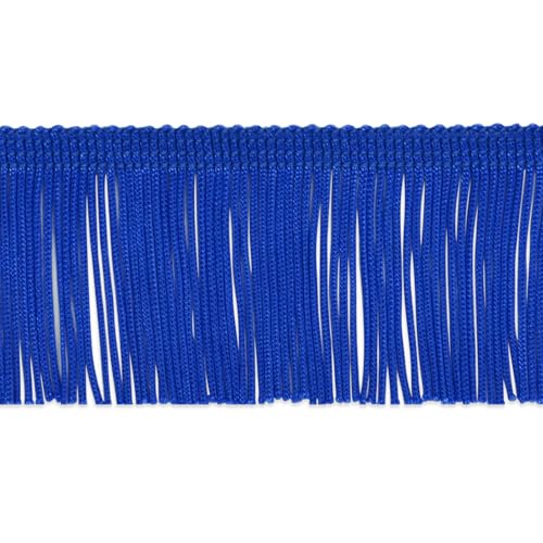 Trims by the Yard 5 Yards of 2" Chainette Fringe Trim 4,5 m 5,1 cm Fransenborte, königsblau, 15 von Trims by the Yard