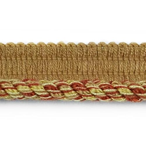 Trims by the Yard Conso 4,5 m gedrehte Lippenkordel mit Applikation, 0,6 cm, Zimtbunt von Trims by the Yard