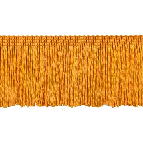 Trims by the Yard Fransenborte, 5,1 cm, Polyester, dekorativ, vielseitig einsetzbar, Flagge, Gold, 9,1 m von Trims by the Yard