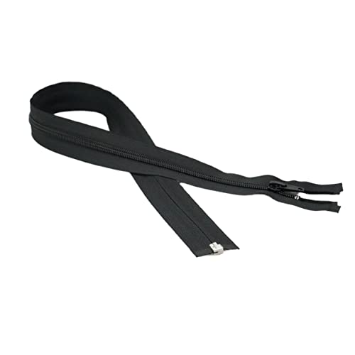 Nylon-Reißverschluss mit Trennenden, 6 mm Zähne, 30 cm, Schwarz, 10 Stück von Trimz