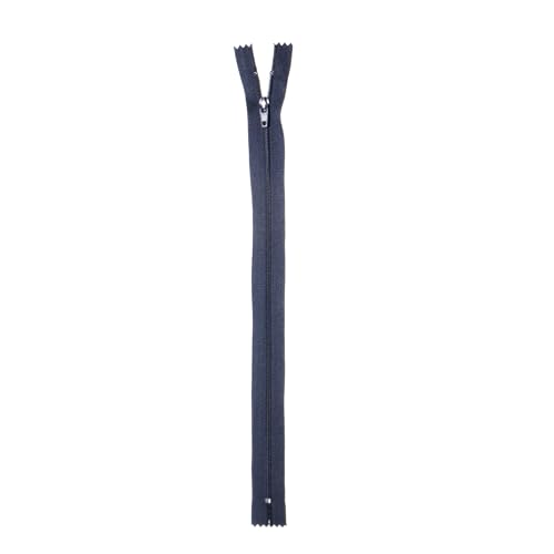 Trimz 50 cm Langer Reißverschluss mit 4 mm Zähnen, Marineblau, 1 Stück, Polyester, Navy von Trimz