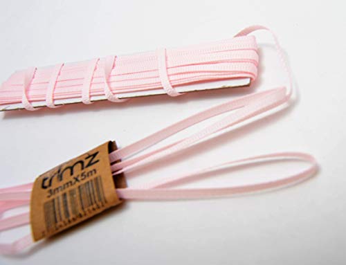 Trimz PG115PINK35W Ripsband, rose, 3mm x 5m, 5 Meter von Trimz