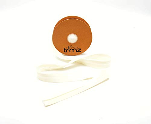 Trimz TCIVY2520 Schrägband aus Polyester-Baumwolle, elfenbeinfarben, 20m reel von Trimz