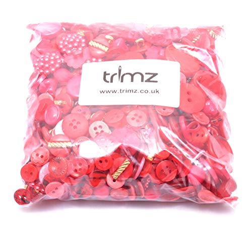 Trimz Trimz1900-RED Verschiedene Formen und Größen, Kunststoff, rot, 250 g von Trimz