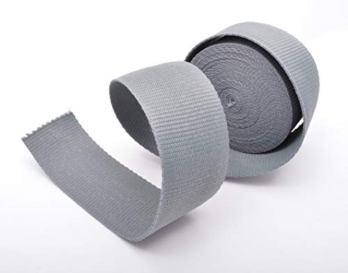 Trimz Web-50-Grey-5m Web-50-grau-5m Gurtband, Polypropylen (PP), grau, 50mm x 5m von Trimz