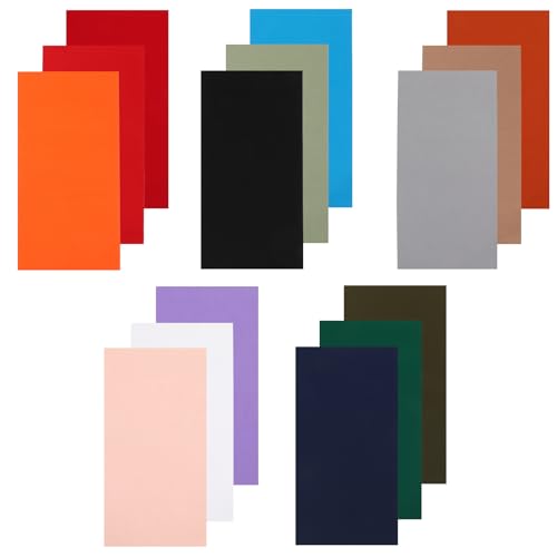 Bunte Nylon-Reparaturflicken 20 x 10 cm, selbstklebend, wasserdicht, leicht, Reparaturflicken-Set für Löcher, 15 Stück von Trinkrittey