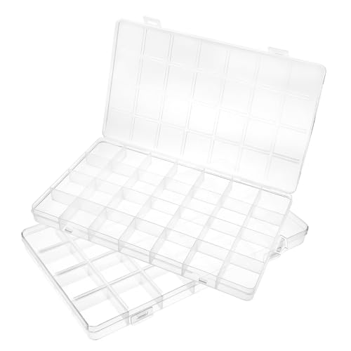 28 Fächer Sortierbox für Kleinteile 2 Stück Einstellbar Plastik Sortimentsbox Kleinteile Organizer Klarem Kleine Boxen Aufbewahrung Sortierbox für Schmuck, Perlen, Kleinteilen Und Accessoires von Trinkrittey