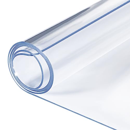 Trintion Transparent Tischschutz PVC Durchsichtige Tischdecke Klare Tischdecke Plastik Tischfolie 2 mm Dick Wasserdicht Kein Schrumpfen Geruchlos Nach Maß 180x100cm von Trintion