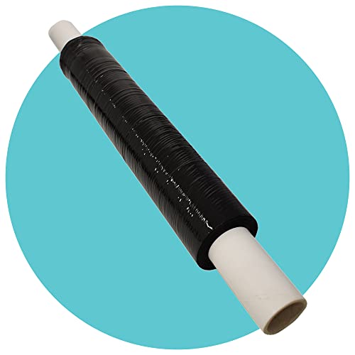 triplast 400 mm x 250 m Extended Core Schrumpffolie für Paletten, schwarz (12 Stück) von Triplast