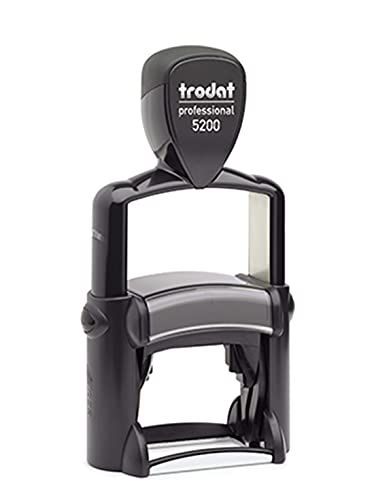 Stempel Trodat Professional 5200-41x24mm - 5-zeiliger Stempel, Metallstempel aus Edelstahl, sehr hochwertig, gleich Online gestalten!!! (Metall) von Trodat