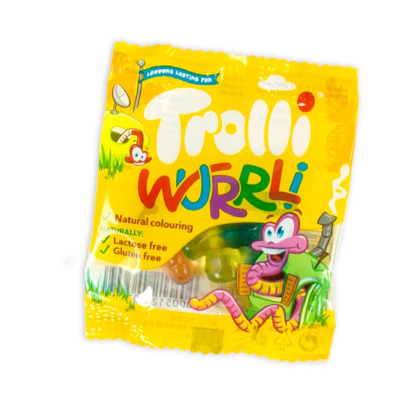 Fruchtgummi Würmchen, 1 Tütchen, 10g von Trolli