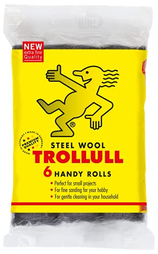 Trollull Handliche Stahlwolle, 6 Stück Praktische Rollen (6), Silber, 1 von Trollull