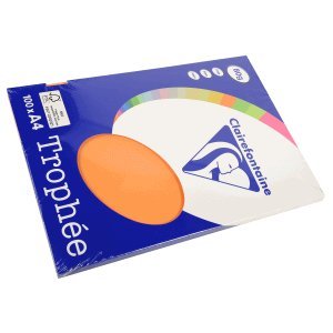 Clairefontaine Kopierpapier Trophee A4 80g/qm VE=100 Blatt clementine/orange von Trophée