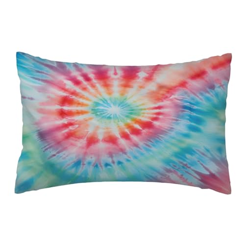 Kissenbezüge, Standardgröße 50 x 75 cm, 100 % Polyester, Kissenbezüge mit verstecktem Reißverschluss, knitterfrei, farbecht, schmutzabweisend, batikfarben, 1 Stück Kissenbezüge, Standardgröße 50 x 75 cm, 100 % Polyester, Kissenbezüge mit verstecktem Reißverschluss, knitterfrei, farbecht, schmutzabweisend, batikfarben, 1 Stück von TropicalLife