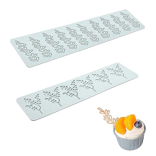 Trsnzul Blätter Silikonform 2 Stück Silikonform Blätter Kuchen Blätter Form Silikonformen Fondant Form Silikonform Blätter Fondant Kuchen Form Silikonform Blatt Mold Silikonformen Kuchen von Trsnzul