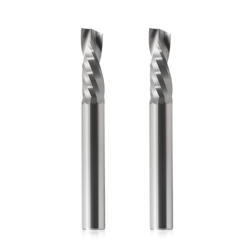 Up & Down Cut Bit 6mm Shank with 6mm (0.236") Cutting Diameter,Compression Bit Single Flute Spiral CNC Router Bits Schaftfräser Wolframkarbid Fräser Set 2 Pack von Trvoxviq