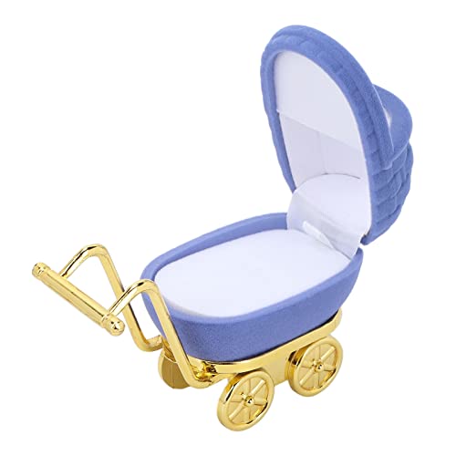 Trywise Schmuckkästchen, Engagement Ring Box, Personalisierte Schmuckschatulle Für Den Kinderwagen Beflockte Ringschachtel Baby-schmuckschatulle Für Ringe Und Ohrringe (Blau) von Trywise