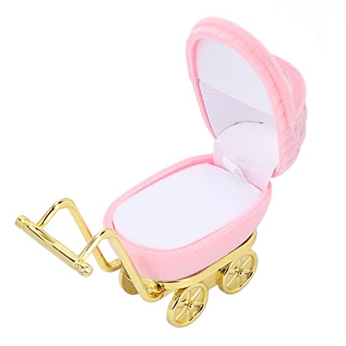 Trywise Schmuckkästchen, Engagement Ring Box, Personalisierte Schmuckschatulle Für Den Kinderwagen Beflockte Ringschachtel Baby-schmuckschatulle Für Ringe Und Ohrringe (Rosa) von Trywise