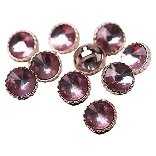 10 Stück Harz-Strass-Knöpfe, 12 mm, modische Verzierungsknöpfe für Damen, zum Aufnähen, für Bastelarbeiten, Zubehör, Rosa, 12 mm von Tsangbaby