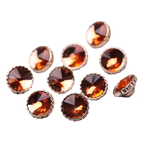 10 Stück Harz Strass Knöpfe 12 mm Mode Verzierung Knöpfe Frauen Nähen auf Kleidung Knöpfe für DIY Handwerk Zubehör Orange 12 mm von Tsangbaby