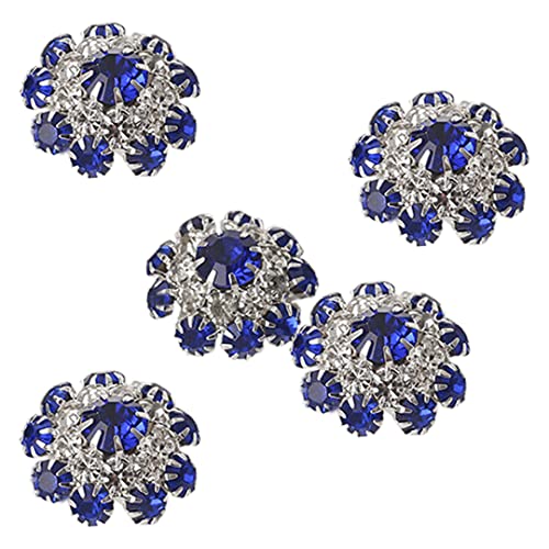 5 Stück Glitzer Strass Knöpfe Sonnenblume Bunte Knöpfe Nähen auf Kleidung Knöpfe für Frauen DIY Schmuck Handwerk 22 mm Blau Silber Hintergrund 22 mm von Tsangbaby