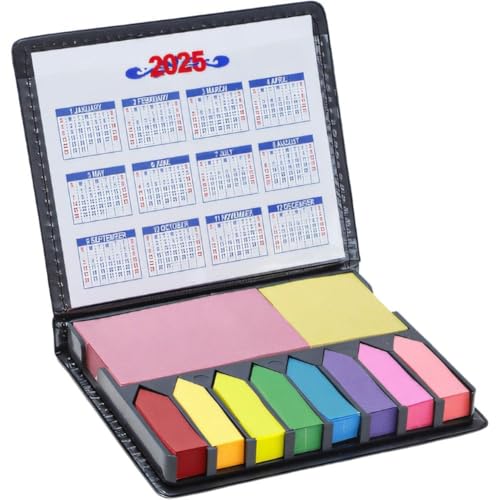 Tsffae 1set Haftnotizen-Set, Haftnotizen, Organisation, Memo, Desktop-Organizer, Halter, Lederverpackung, Box, Kalender Für Schüler, Lehrer von Tsffae