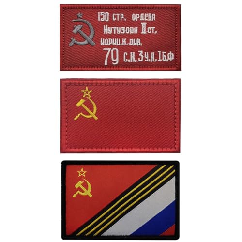 Tsffae 3 Stück Russland-aufnäher, Flagge Der Sowjetunion, Bestickter Aufnäher, Russischer Drohnenpilot, Kampfflugzeug-Emblem, Russland-Armband-Abzeichen, Stoffaufnäher Tsffae 3 Stück Russland-aufnäher, Flagge Der Sowjetunion, Bestickter Aufnäher, Russischer Drohnenpilot, Kampfflugzeug-Emblem, Russland-Armband-Abzeichen, Stoffaufnäher von Tsffae