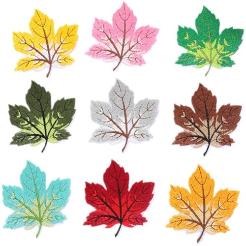 Tsffae 9 Stück/Set Bunte Ahornblätter, Stickerei-Flicken Zum Aufbügeln, Aufnäher, Applikation, Und Herbstblatt-Applikationen Für Kleidung, Jacken, Kleider, Hüte Tsffae 9 Stück/Set Bunte Ahornblätter, Stickerei-Flicken Zum Aufbügeln, Aufnäher, Applikation, Und Herbstblatt-Applikationen Für Kleidung, Jacken, Kleider, Hüte von Tsffae