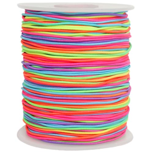 100 m Elastisches Faden für Armbänder, 1 mm Gummiband für Armbänder, Elastisches Band für Perlen, Thread Bead Cord Dehnbarer Faden für Halsketten Perlenbasteln Geflochtenes Haar (Farbe) von Tssnlur