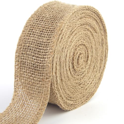 Juteband 4 cm breit, 10 m Natur Geschenkband, Vintage Sackleinenban Burlap Band für Hochzeitsdekoration, Geschenkverpackung und Bastelarbeiten (4 cm) von Tssnlur