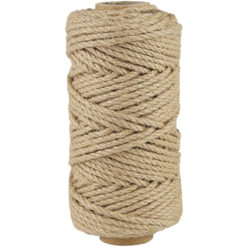 Natürliche Juteschnur 5 mm, 50 m Hanfseil Juteseil für Bastelarbeiten Pflanzen, Garten, Handgefertigte Kunstwerke, Dekoration, Verpackung und Heimdekoration Jute Schnur for DIY (5 mm) von Tssnlur