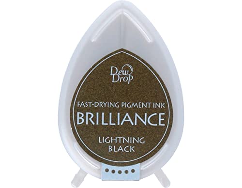 Brilliance Dew Drop Pigment Ink Pad-Lightning Black von Tsukineko