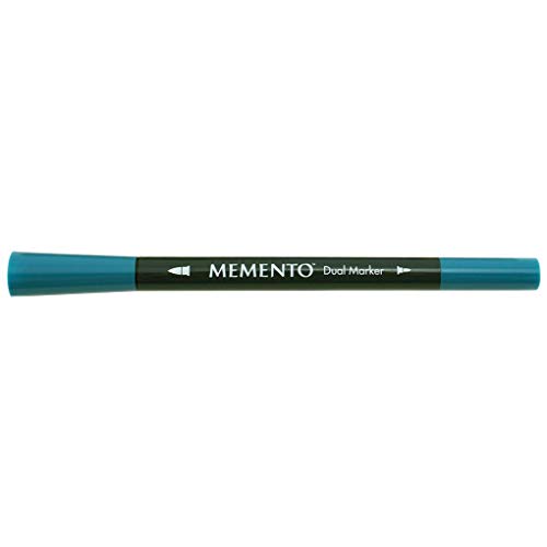 Memento Fineliner Zeichenstifte Blau, Teal Zeal - Malstifte für Künstler, Wasserfest - Beständig Gegen Ausbleichen - zum Stempeln, Kalligraphieren, Aquarellieren, Embossing und für Mischtechniken von Tsukineko