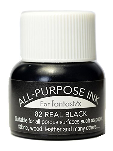 Tsukineko API-082 All-Purpose Schwarz, Real Black 15 ml-Kalligraphie Tinte für Füllfederhalter-Wasserfest, Beständig gegen Ausbleichen-Embossing, 15ml von Tsukineko