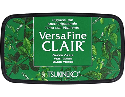 Tsukineko Oasis Versafine Clair Tinte Pad, synthetischen Material, grün, 5,6 x 9,7 x 2,3 cm, Matrial, 5.6 x 9.7 x 2.3 cm von Tsukineko