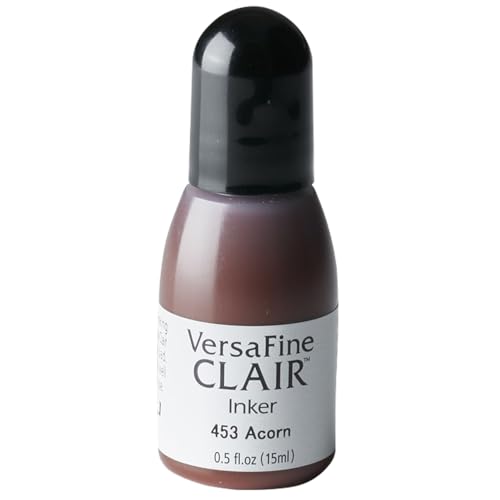 Tsukineko VersaFine Clair Refill Nachfülltinte - 15 ml - Rot, Acorn - Zubehör Reinker für VersaFine Clair Stempelkissen von Kodomonokao