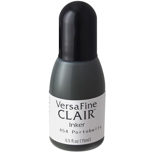 Tsukineko RF-000-454 Refill Nachfülltinte-15 ml-Braun, Portobello-Zubehör Reinker für VersaFine Clair Stempelkissen, 15ml von Tsukineko