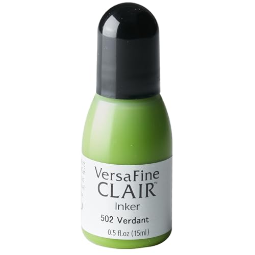 Tsukineko RF-000-502 VrsFn Clair Inker Grün Refill Nachfülltinte-15 ml, Verdant-Zubehör Reinker für VersaFine Stempelkissen, 15ml von Tsukineko