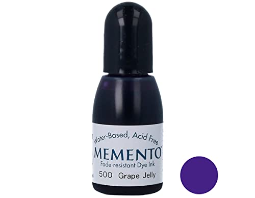 Tsukineko Memento Refill Nachfülltinte - 15 ml - Violett, Grape Jelly - Zubehör Reinker für Memento Stempelkissen von Tsukineko