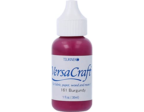 Tsukineko VersaCraft Refill Nachfülltinte - 30 ml - Violett, Burgundy - Zubehör Reinker für VersaCraft Stempelkissen von Tsukineko