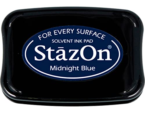 Tsukineko SZ000062 StazOn Stempelkisen, dunkelblau, Synthetic Material, blau, 9.7 x 6.6 x 1.8 cm von Tsukineko